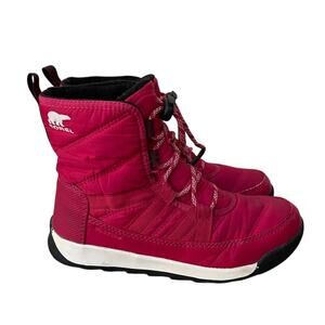 Sorel Whitney II Girls Size 3 Pink White Boots